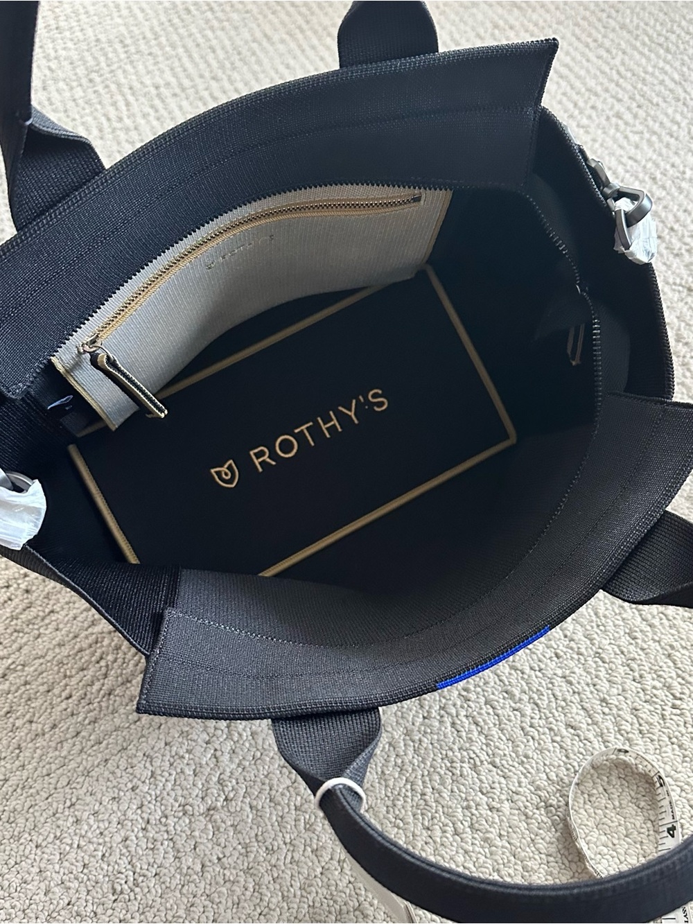 Rothy’s The Handbag Retired Black Tote shoulder crossbody Bag - NWT - Picture 7 of 11